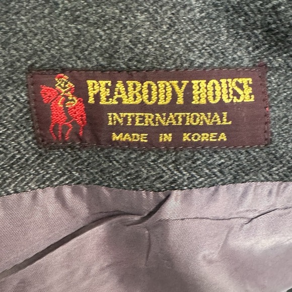 Peabody House Vintage Wool Dark Gray One Button Blazer Size 11/12 - Picture 6 of 14